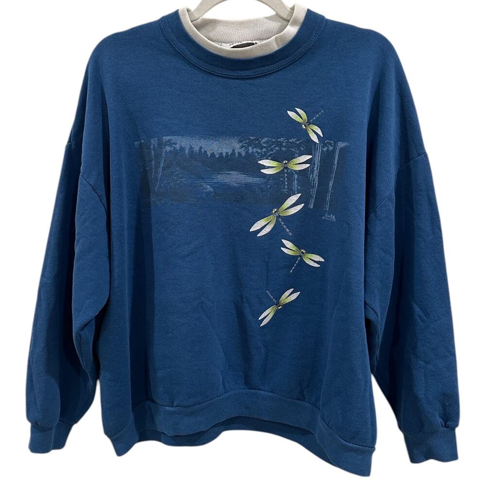 90s Blue Firefly Graphic Jumper